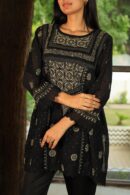 Malmal Chikankari Kamdani Short Kurti