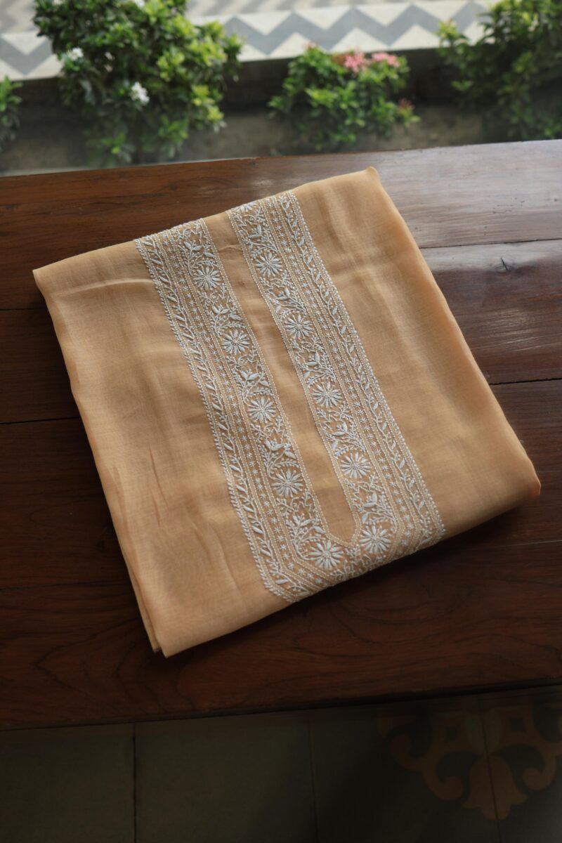 Malmal Chikankari Men's Kurtas Fabrics