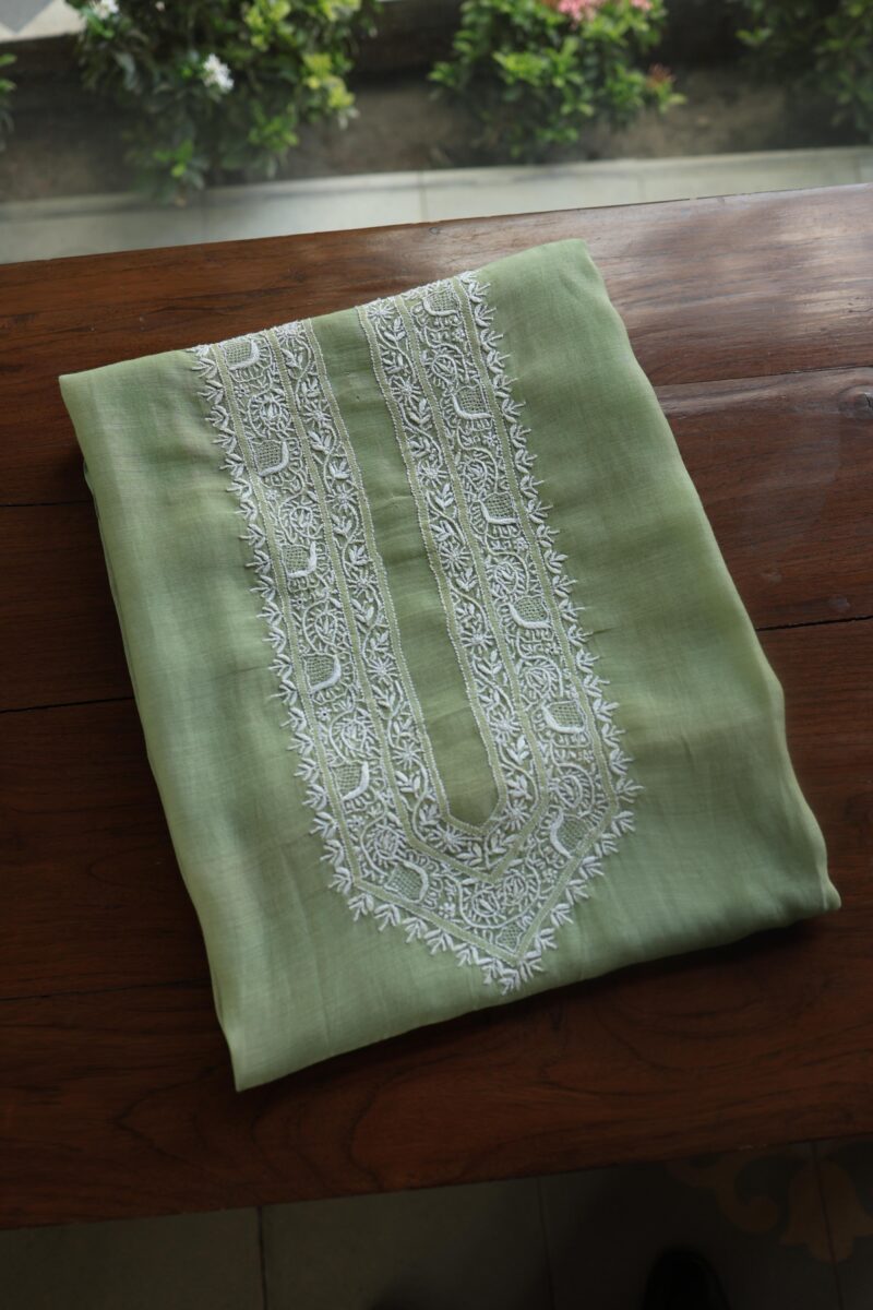Malmal Chikankari Men's Kurtas Fabrics
