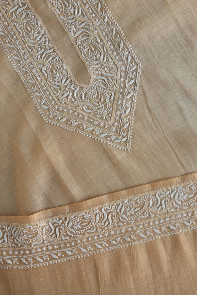Malmal Chikankari Men's Kurtas Fabrics