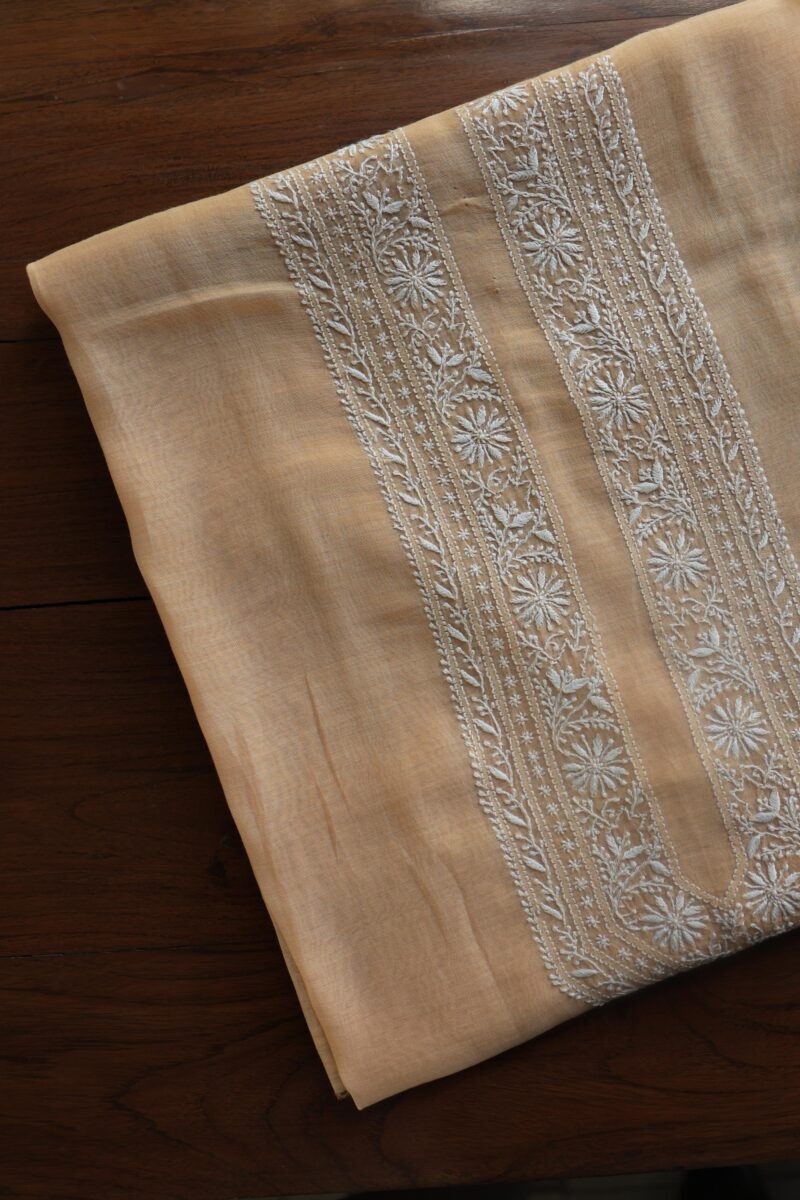Malmal Chikankari Men's Kurtas Fabrics