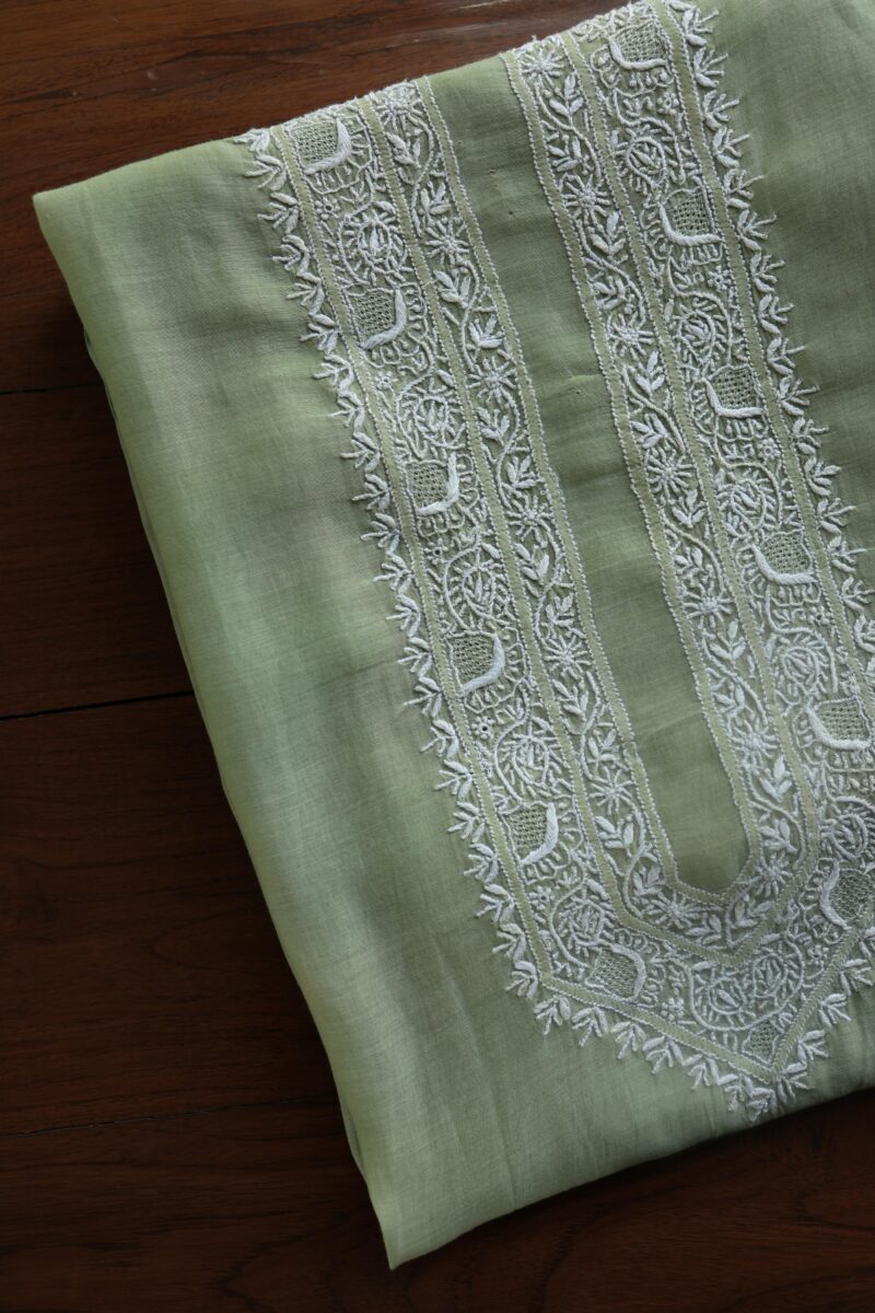 Malmal Chikankari Men's Kurtas Fabrics