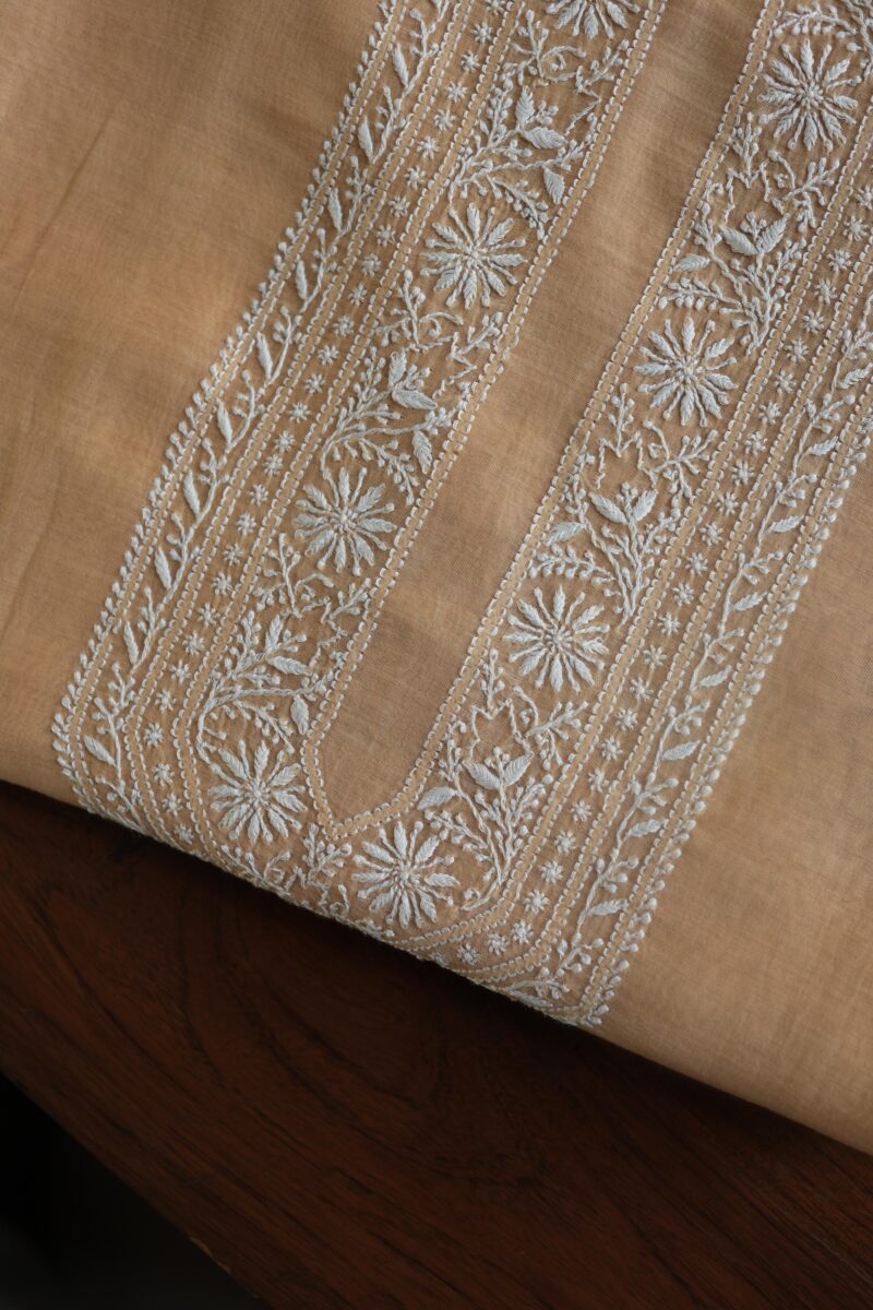 Malmal Chikankari Men's Kurtas Fabrics