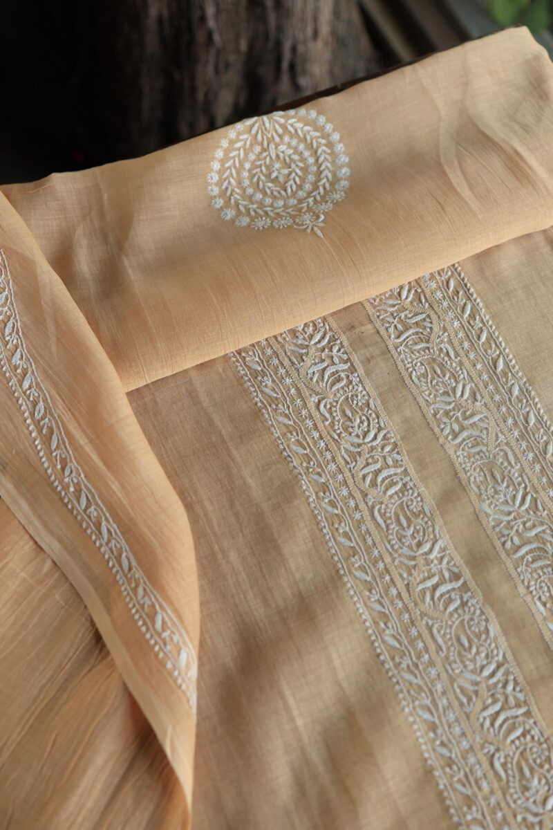 Malmal Chikankari Men's Kurtas Fabrics
