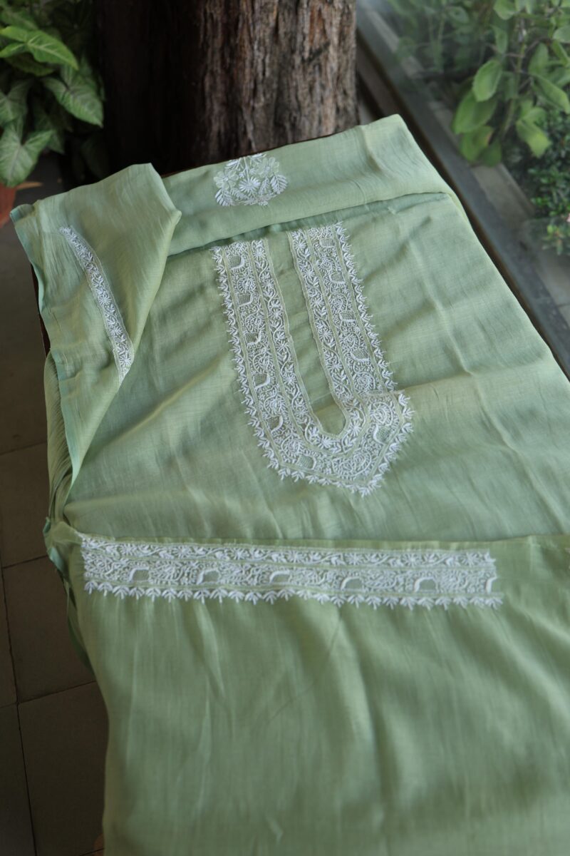 Malmal Chikankari Men's Kurtas Fabrics