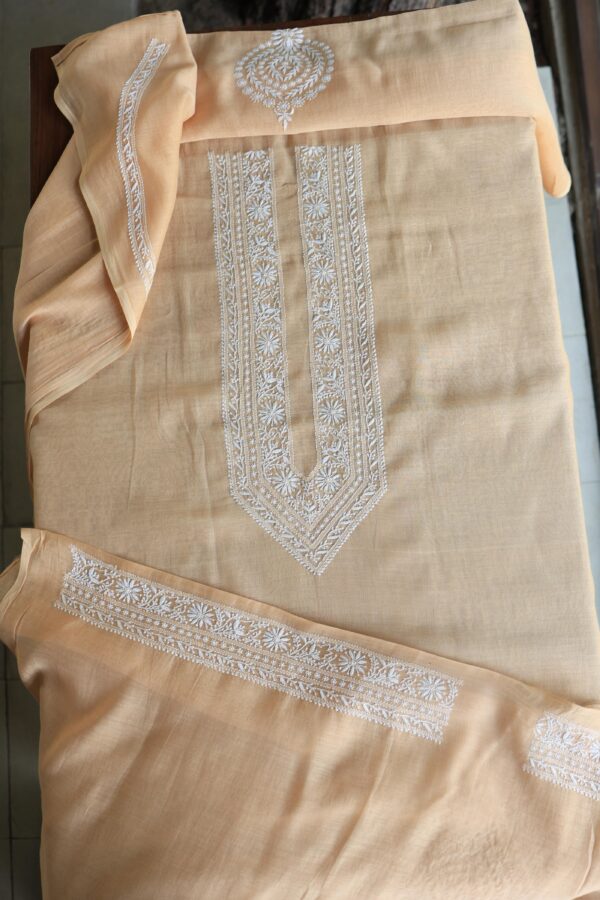 Malmal Chikankari Men's Kurtas Fabrics - Image 6