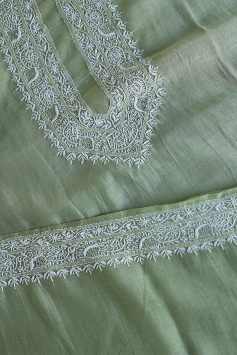 Malmal Chikankari Men's Kurtas Fabrics