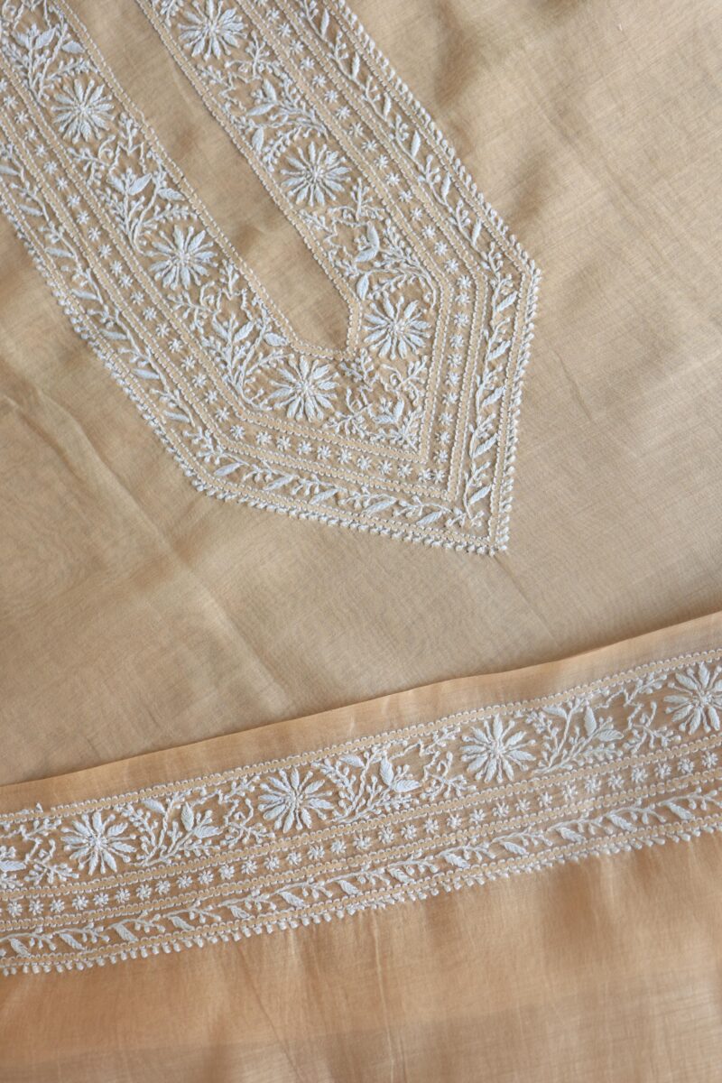 Malmal Chikankari Men's Kurtas Fabrics