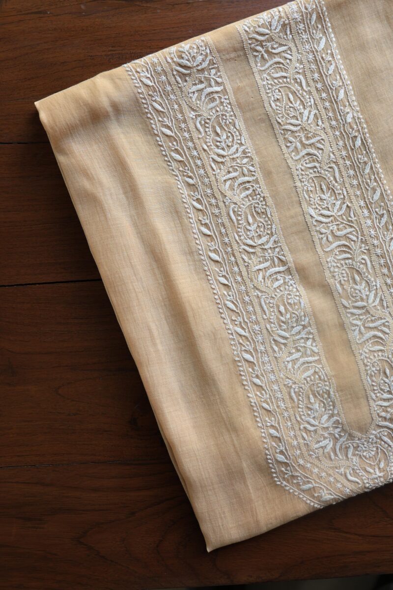 Malmal Chikankari Men's Kurtas Fabrics