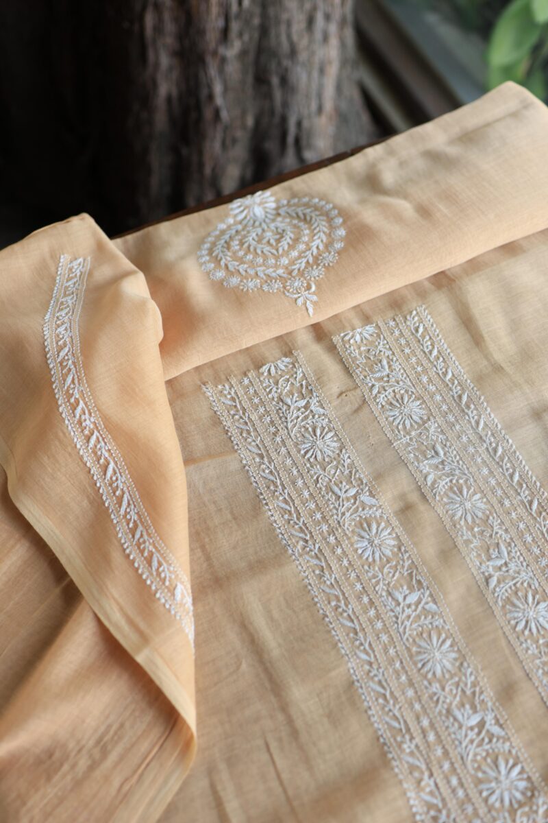 Malmal Chikankari Men's Kurtas Fabrics