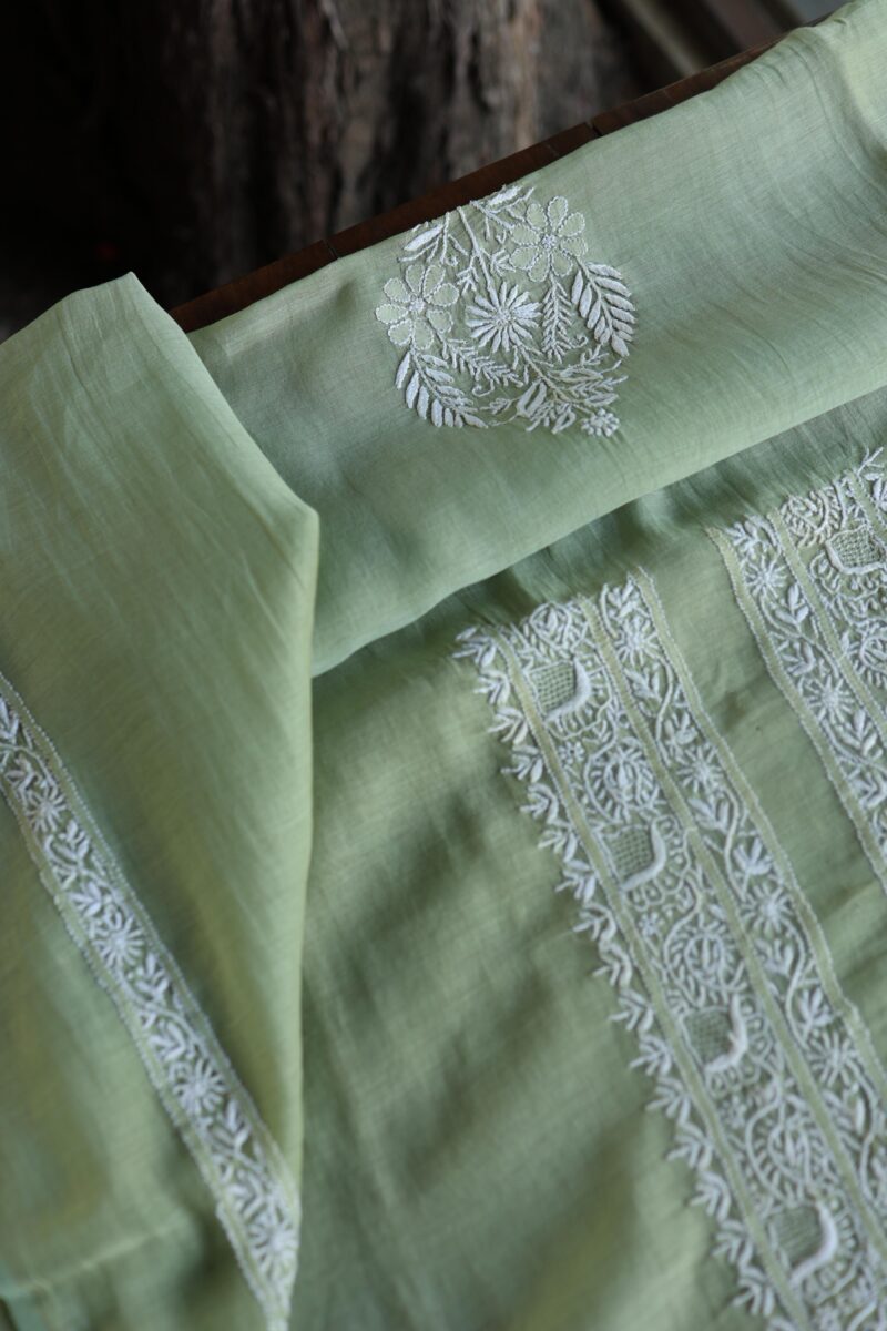 Malmal Chikankari Men's Kurtas Fabrics