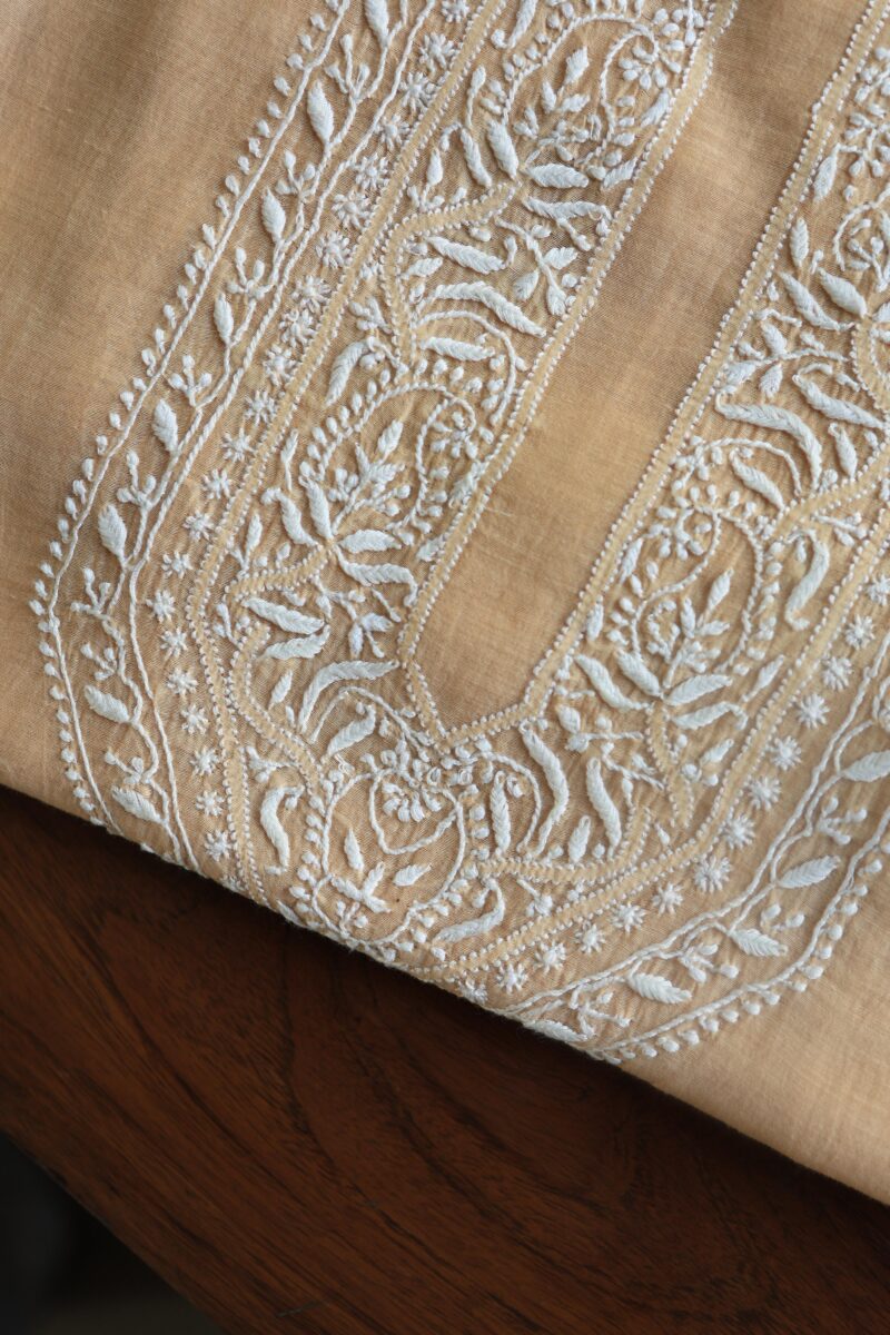 Malmal Chikankari Men's Kurtas Fabrics