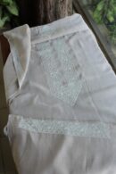 Malmal Chikankari Unstitched Men's Kurtas Fabrics