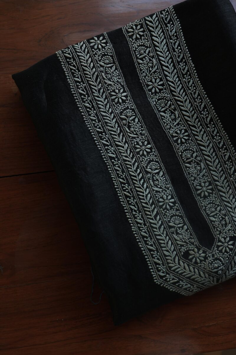 Malmal Chikankari Unstitched Men's Kurtas Fabrics