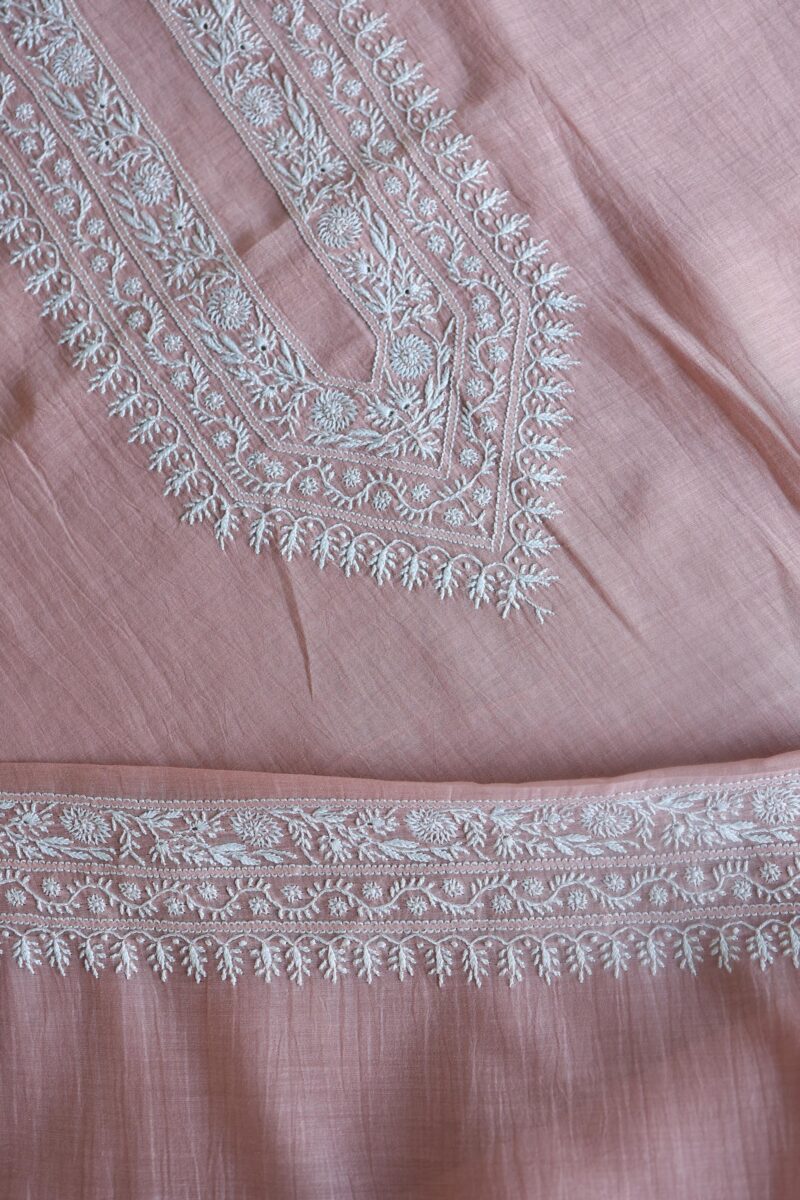 Malmal Chikankari Unstitched Men's Kurtas Fabrics