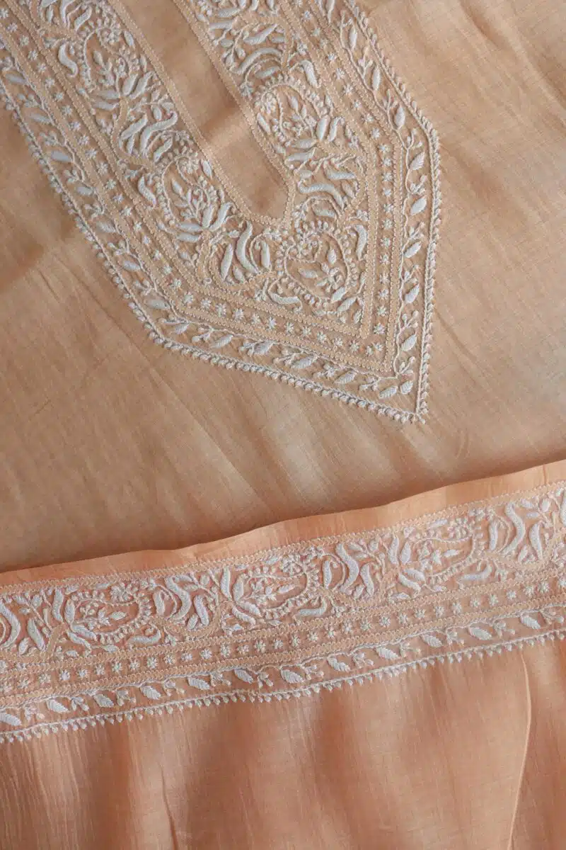 Malmal Chikankari Unstitched Men's Kurtas Fabrics