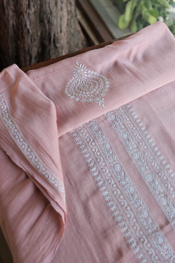 Malmal Chikankari Unstitched Men's Kurtas Fabrics