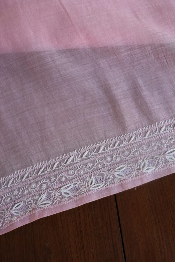 Malmal Chikankari Unstitched Men's Kurtas Fabrics - Image 5