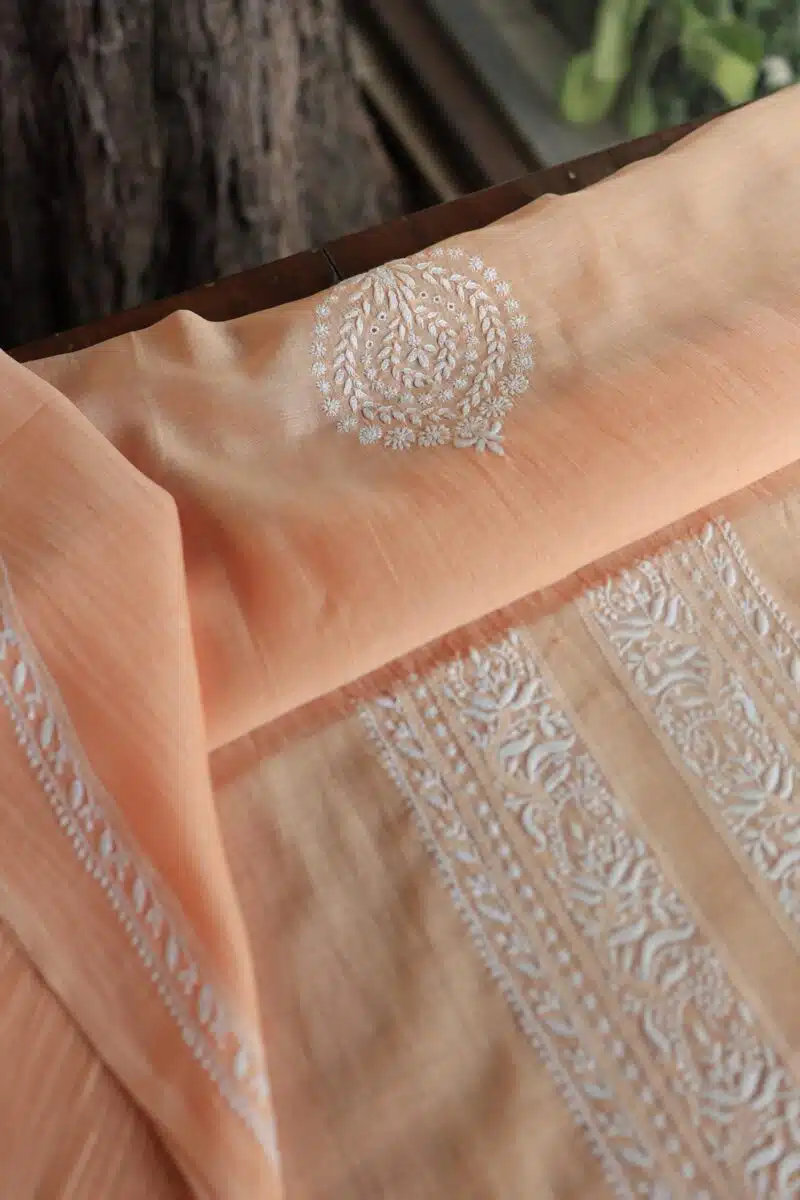 Malmal Chikankari Unstitched Men's Kurtas Fabrics