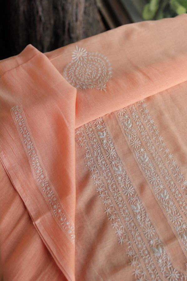 Malmal Chikankari Unstitched Men's Kurtas Fabrics