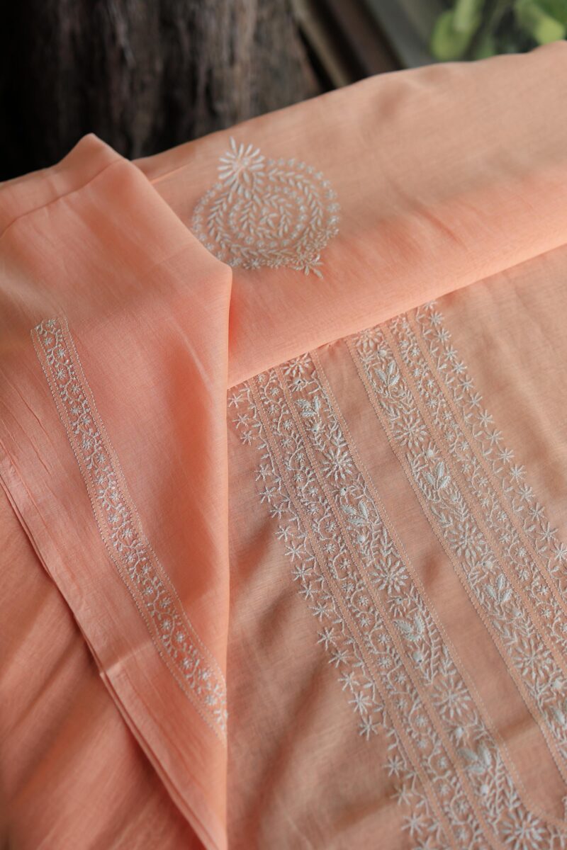 Malmal Chikankari Unstitched Men's Kurtas Fabrics