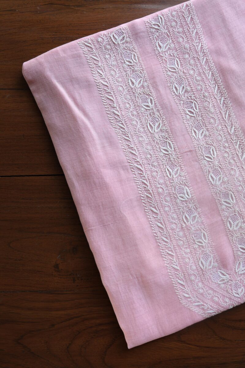 Malmal Chikankari Unstitched Men's Kurtas Fabrics