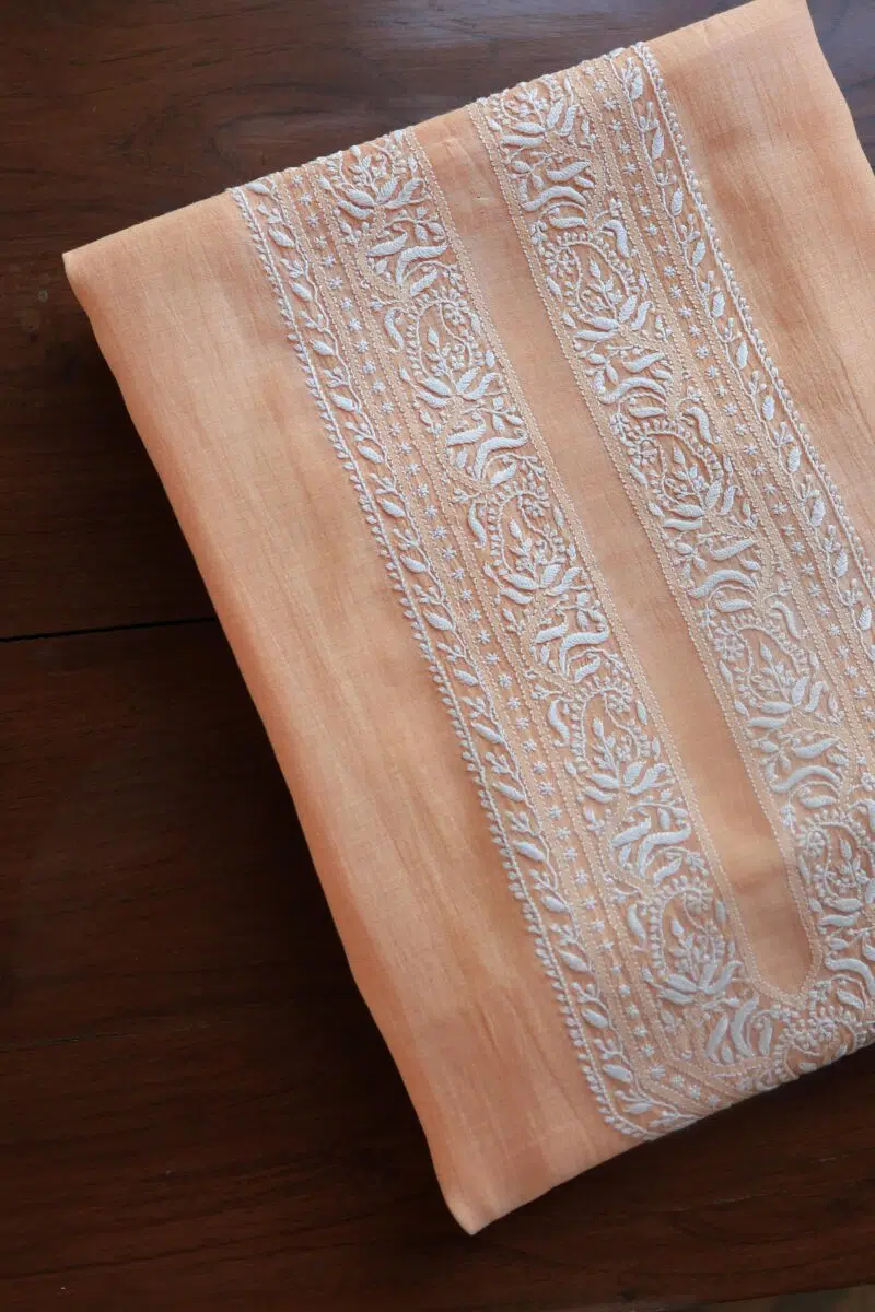Malmal Chikankari Unstitched Men's Kurtas Fabrics