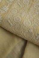 Malmals Pearl Work Fine Chikankari Unstitched Fabrics