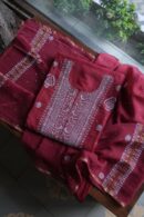 Malmals Pearl Work Fine Chikankari Unstitched Fabrics