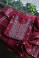 Malmals Pearl Work Fine Chikankari Unstitched Fabrics