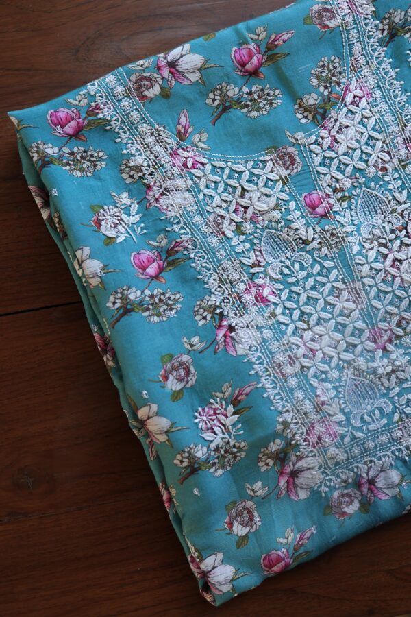 Muslin Chikankari Kurta Fabrics - Image 2