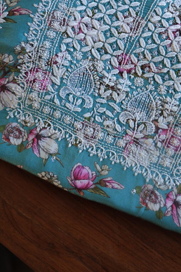 Muslin Chikankari Kurta Fabrics - Image 7