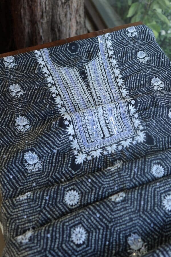 Muslin Chikankari Kurta Fabrics