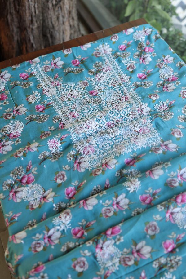 Muslin Chikankari Kurta Fabrics