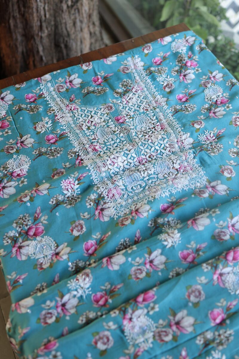 Muslin Chikankari Kurta Fabrics