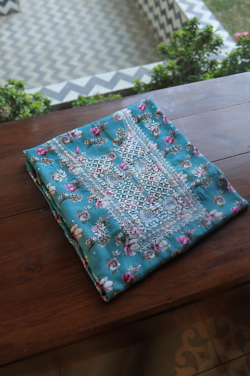 Muslin Chikankari Kurta Fabrics