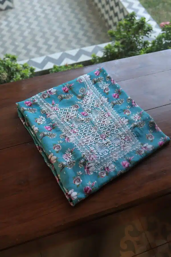 Muslin Chikankari Kurta Fabrics - Image 8