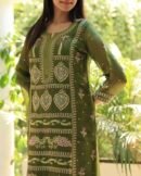 Noor Organza Silk Chikankari Straight Cut Kurta Dupatta Set