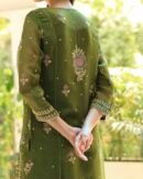 Noor Organza Silk Chikankari Straight Cut Kurta Dupatta Set