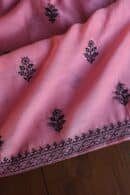Pink & Black Mal Cotton Chikankari Unstitched Kurta Dupatta Fabrics With Kamdani