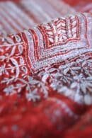 Carrot Pink Muslin Chikankari Unstitched Kurta Fabrics