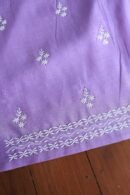 Purple Mal Cotton Chikankari Unstitched Kurta Dupatta Fabrics With Kamdani