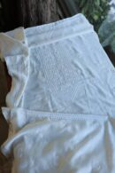 Stripe Tissue Pearl Chikankari Unisex Unstitched Kurta Fabrics