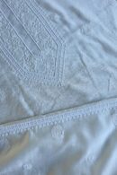 Stripe Tissue Pearl Chikankari Unisex Unstitched Kurta Fabrics