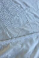 Stripe Tissue Pearl Chikankari Unisex Unstitched Kurta Fabrics