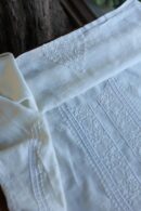 Stripe Tissue Pearl Chikankari Unisex Unstitched Kurta Fabrics