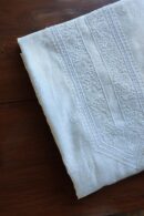 Stripe Tissue Pearl Chikankari Unisex Unstitched Kurta Fabrics