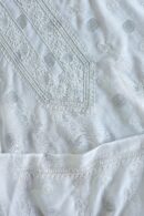 Zari Chanderi Unisex Chikankari Unstitched Men's Kurta Fabric