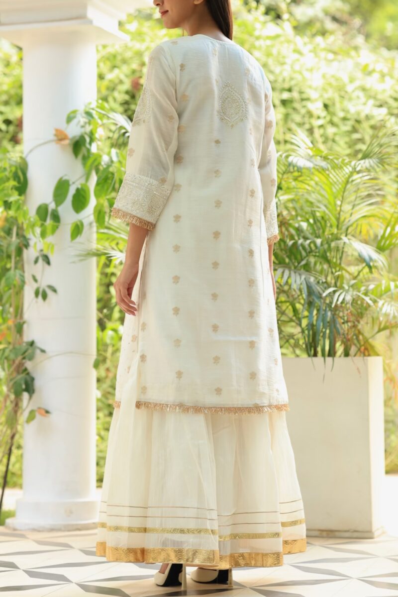 Benarasi Zari Chanderi Chikankari Sharara Set