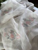 Net Organza Chikankari Saree